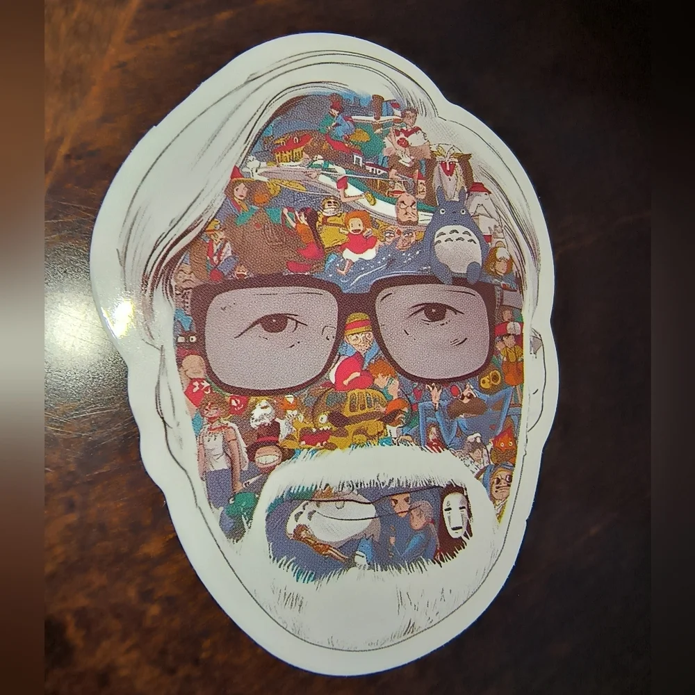 Studio Ghibli Collage Face Sticker - Multicolor